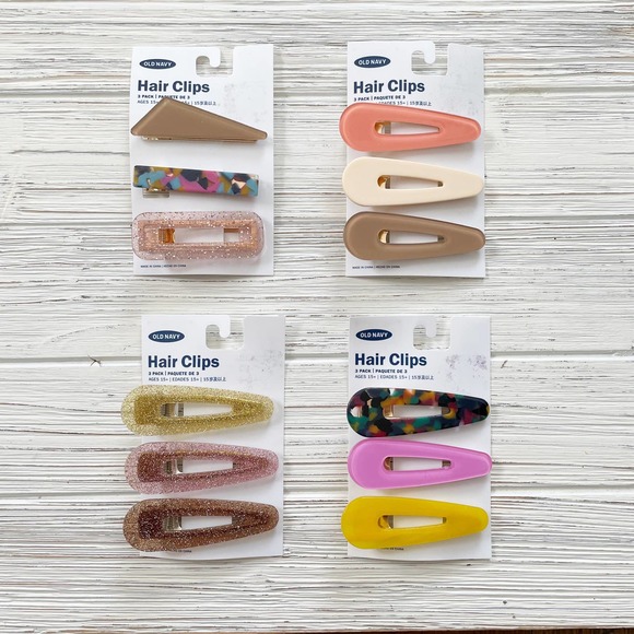 Bundle of 12 NEW Oversized Hair Clips Old Navy - Picture 1 of 7